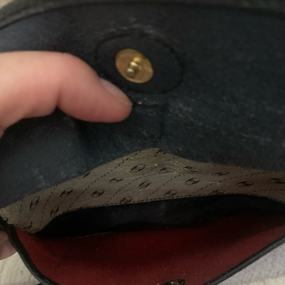 GUCCI AUTHENTIC SHOULDER BAG PVC/LEATHER NAVY/GREY/RED **ACCESSORY COLLECTION** - Picture 8 of 10